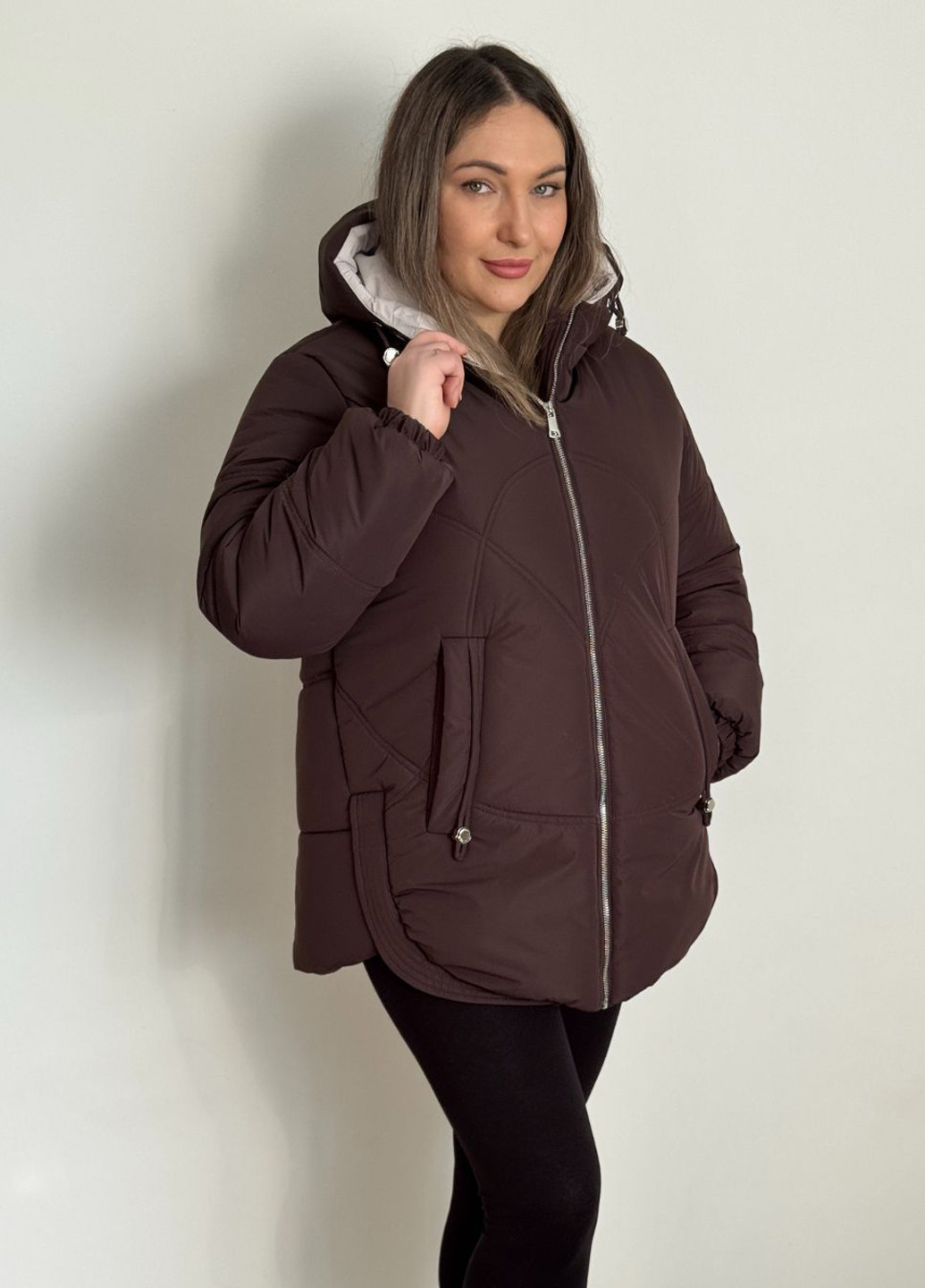 Коричневая зимняя куртка Eva Classic