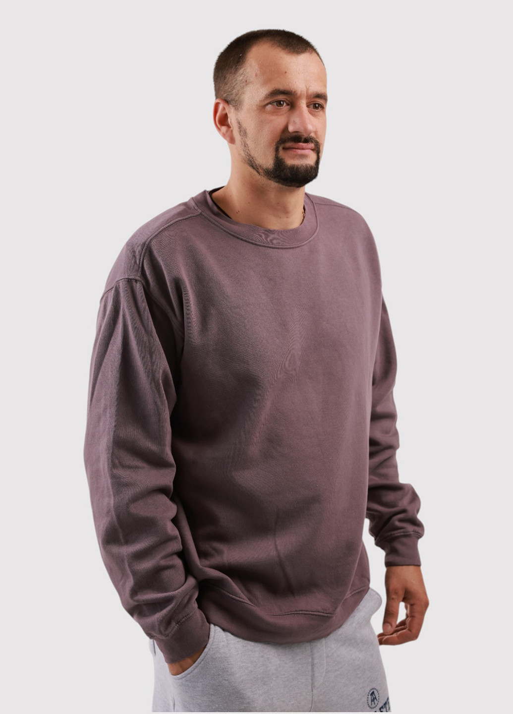 Темно-фиолетовый свитшот Blue 84 однотонный без декора (361422166)