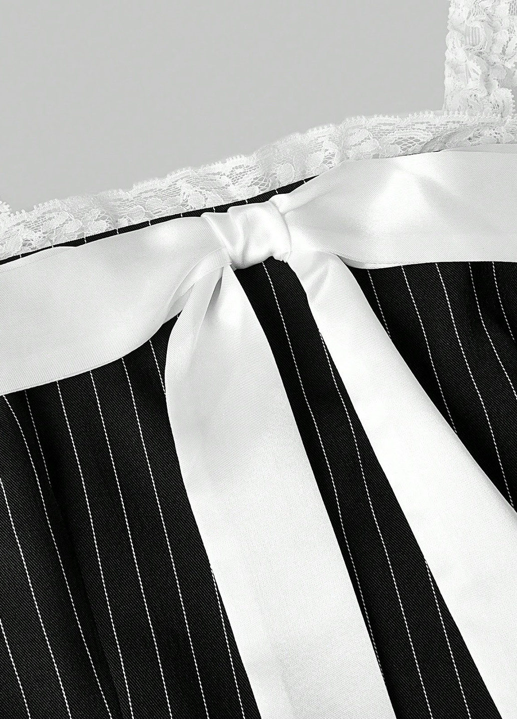 Чорно-білий кежуал сукня дзвін, з відкритою спиною SHEIN в смужку