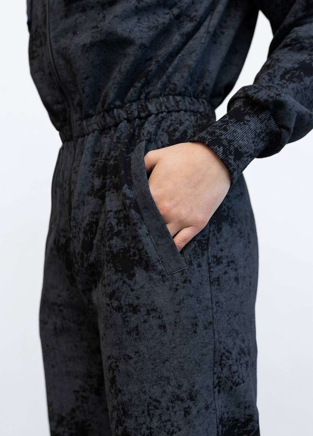 Комбинезон TOTALFIT комбинезон-брюки варенка графитовый кэжуал, спортивный полиэстер, хлопок