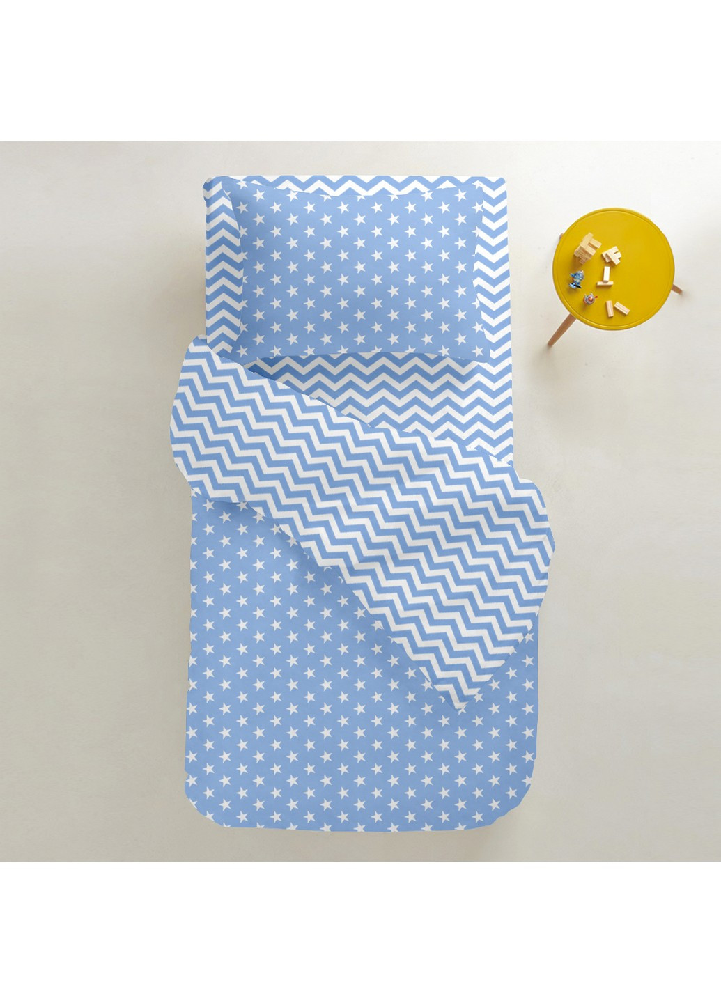 Простынь на резинке 90х200х20 ZIGZAG BLUE Cosas ZigBlue_90x200x20 (250319061)