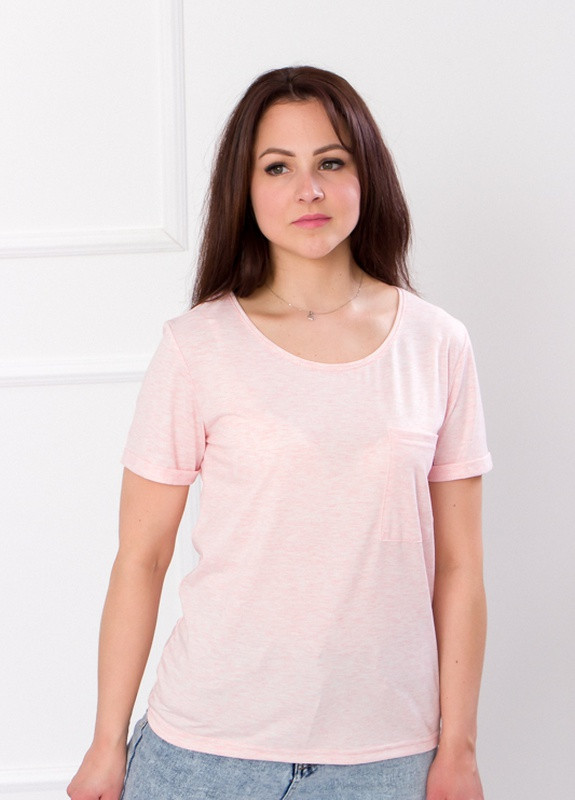 Розовая летняя футболка женская Носи своє