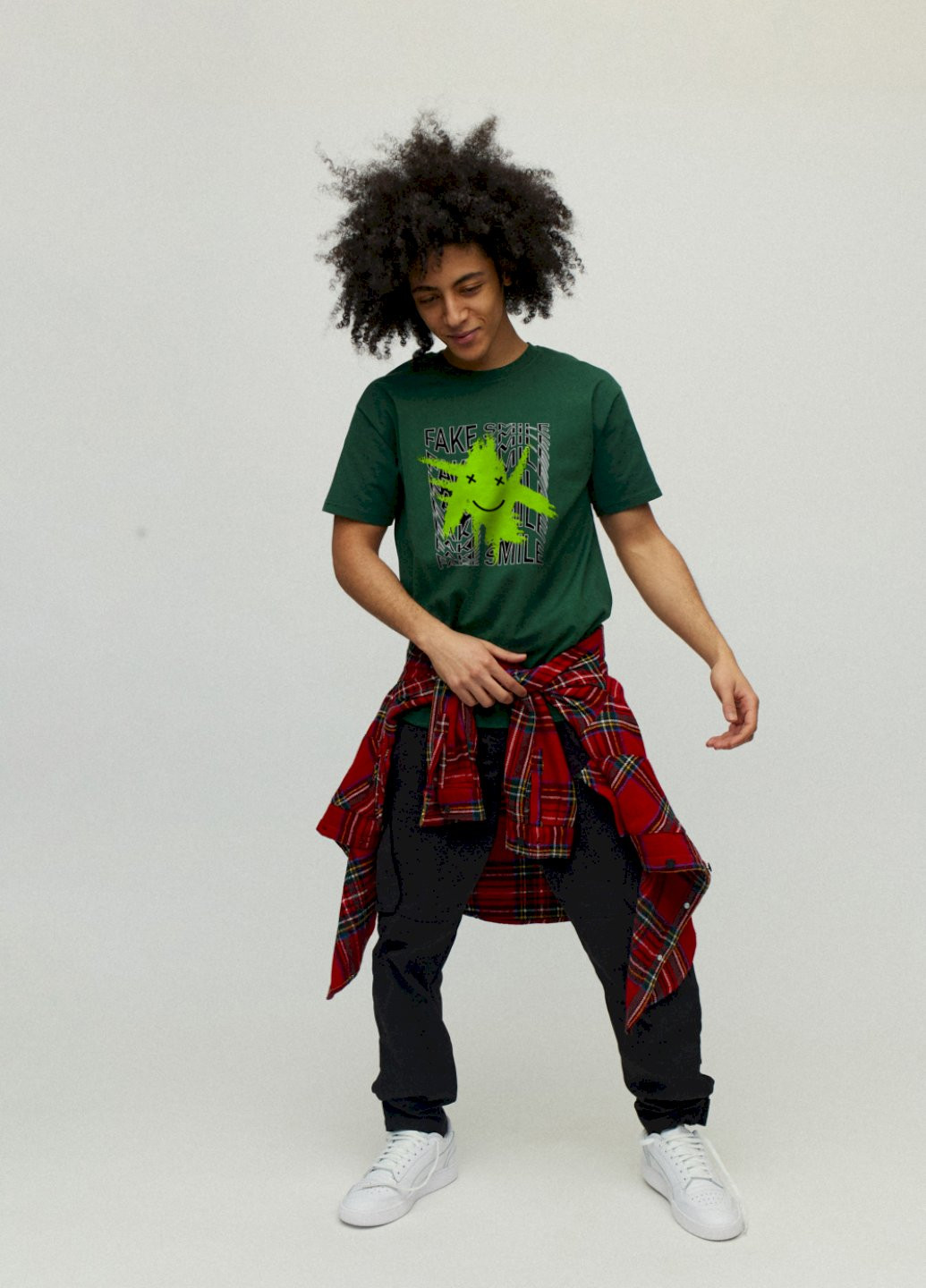 Темно-зеленая футболка мужская YAPPI