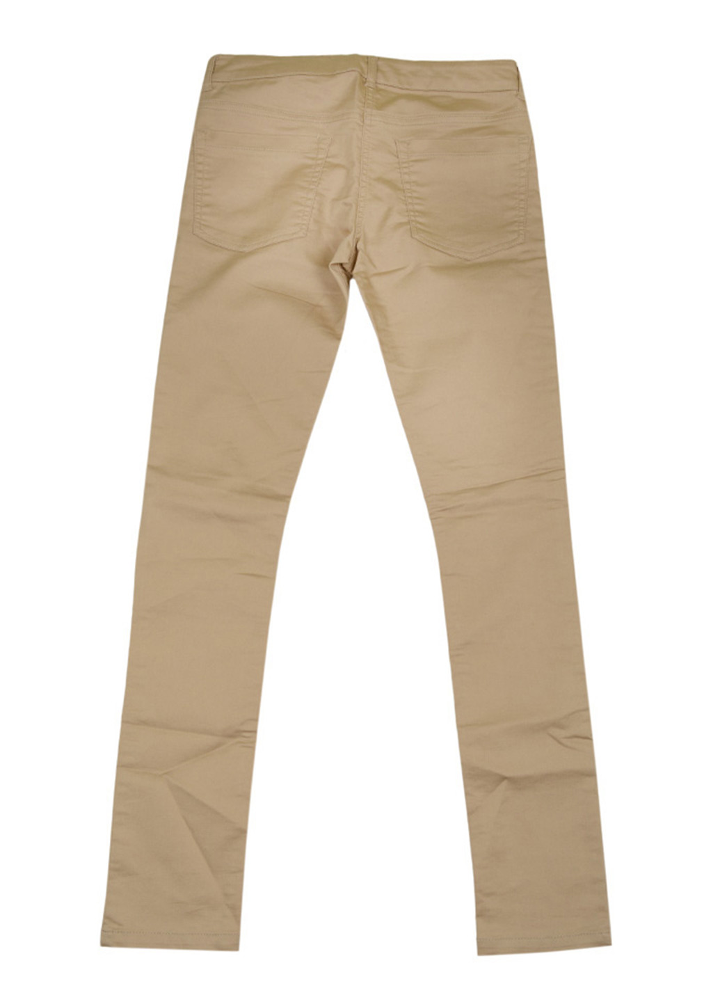 Бежевые кэжуал демисезонные брюки со средней талией Elsy