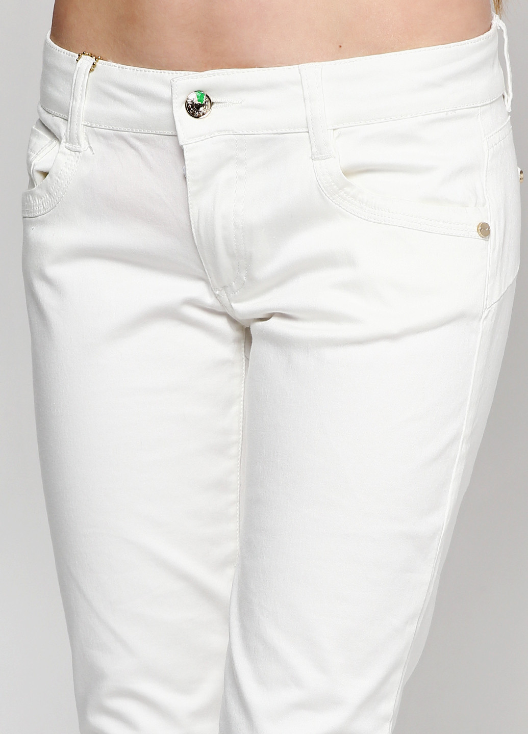 Белые кэжуал летние зауженные брюки Phard