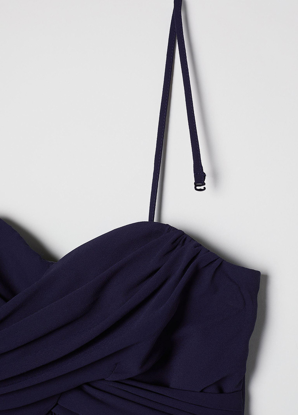 Темно-синя вечірня плаття в стилі армпір, кльош H&M однотонна