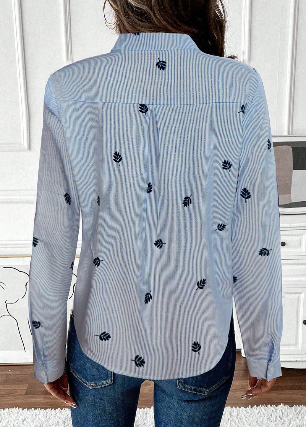 Голубая блуза SHEIN