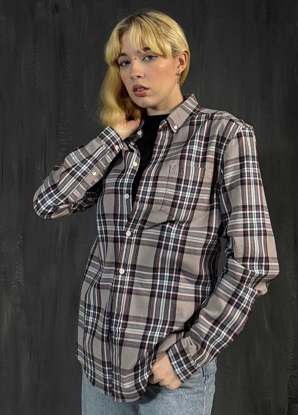 Бежевая кэжуал рубашка в клетку Asos