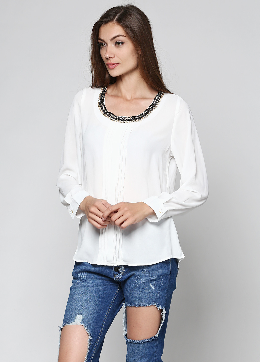 Белая демисезонная блуза Renais