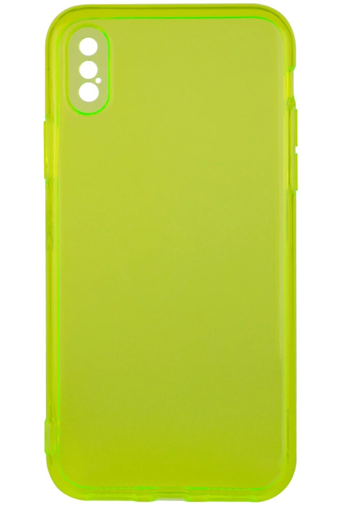 Матовый полупрозрачный TPU чехол с защитой камеры для Apple iPhone XS Max (6.5') Зеленый / Light Green (is_00000038085_2) Epik (229727601)