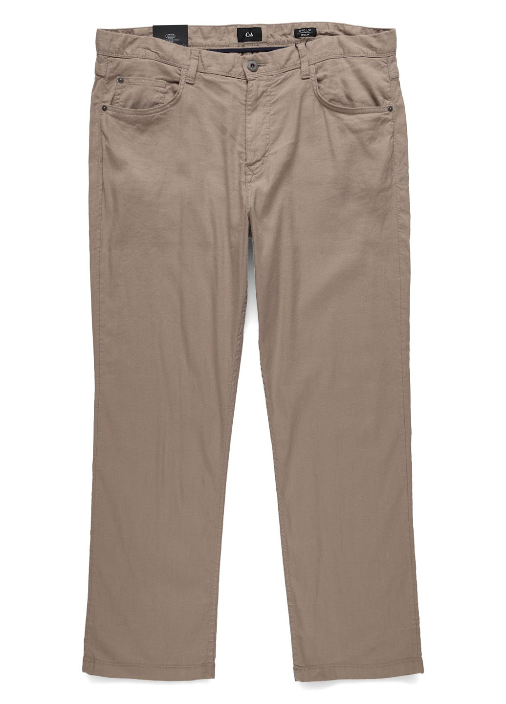 Бежевые кэжуал демисезонные зауженные брюки C&A