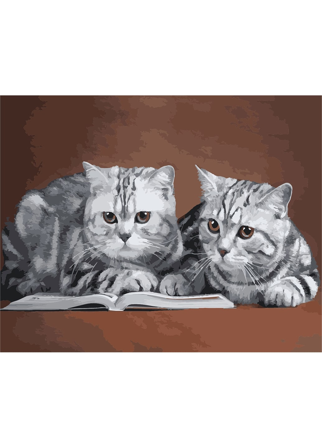 Картина по номерам "Сірі коти" 40х50 см ArtStory (250448913)