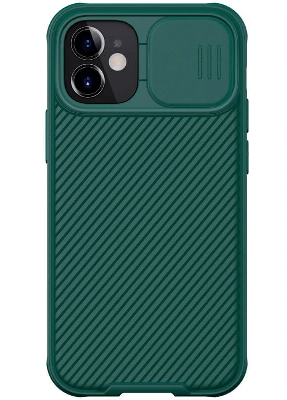 Карбоновая накладка Camshield (шторка на камеру) для Apple iPhone 12 mini (5.4') Зеленый / Dark Green (is_00000038895_1) Nillkin (229727857)