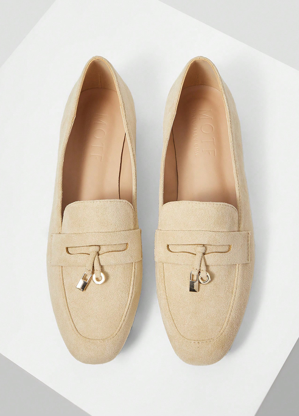 SHEIN Туфлі лофери кремовий з штучна замша, китай — демісезон (366498916)