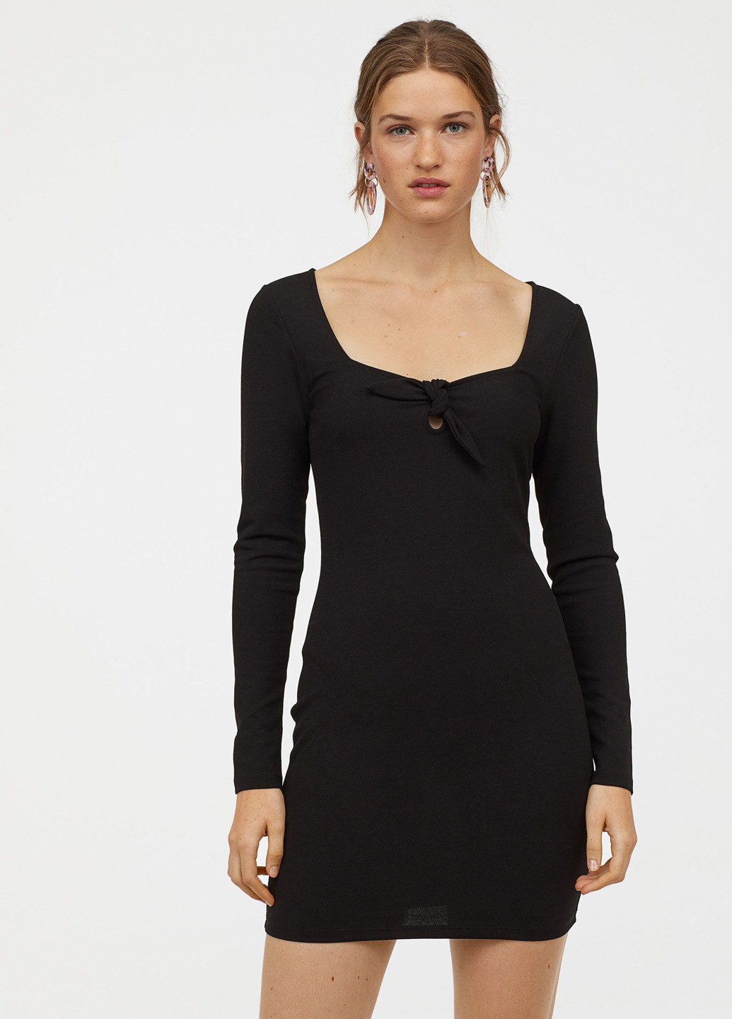 Чорна кежуал сукня футляр H&M однотонна