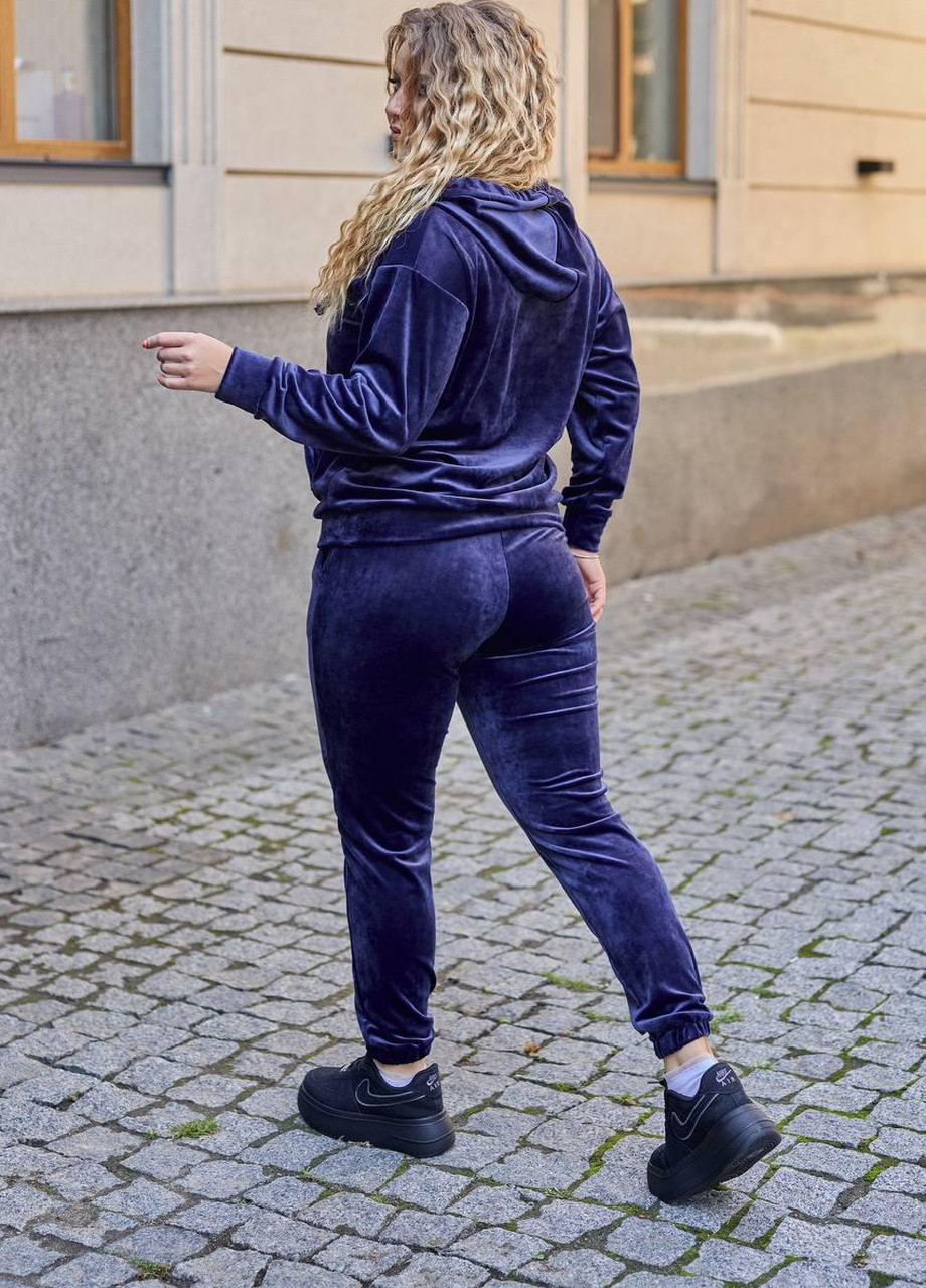 Женский спортивный костюм из велюра синего цвета р.46/48 374660 New Trend (256382133)