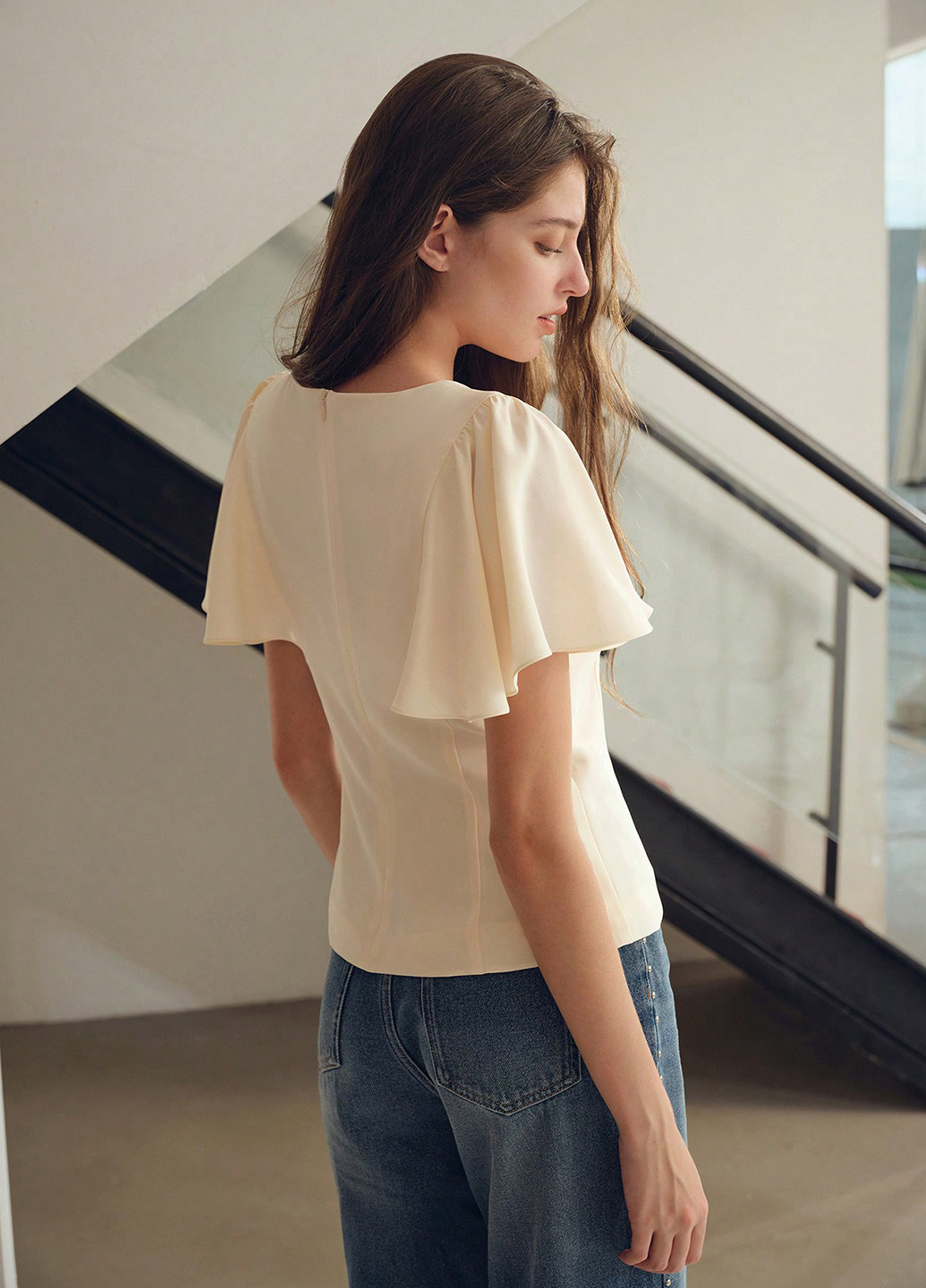 Кремовая блуза SHEIN