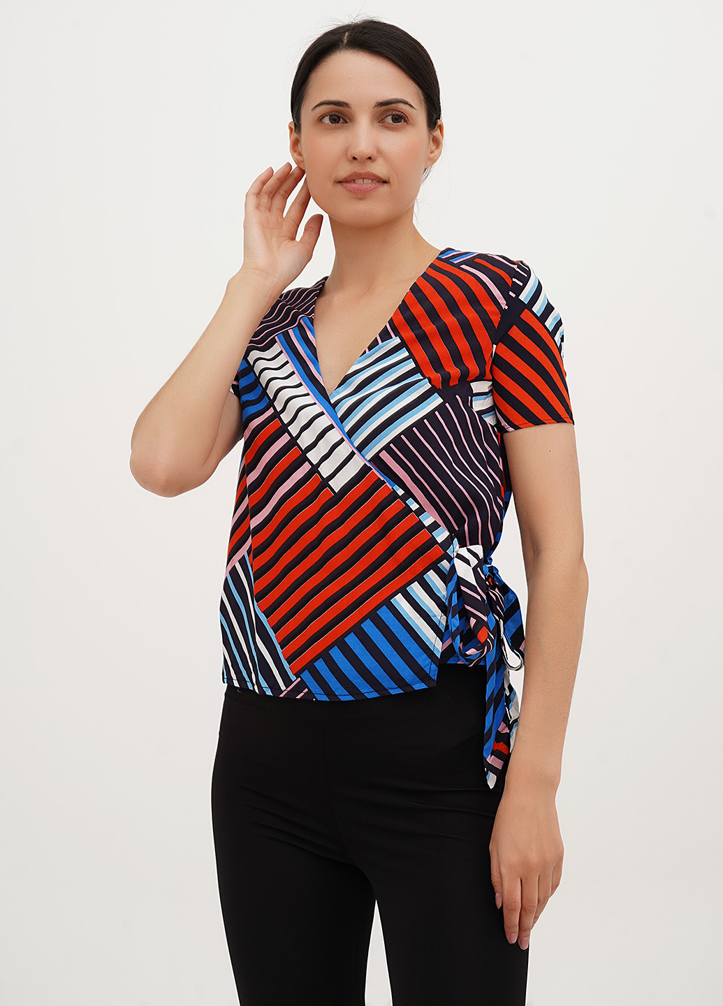 Комбинированная блуза на запах Imperial