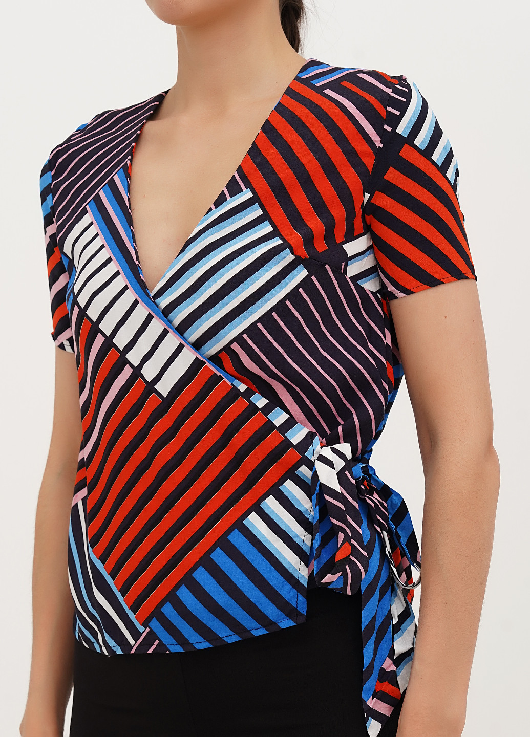 Комбинированная блуза на запах Imperial