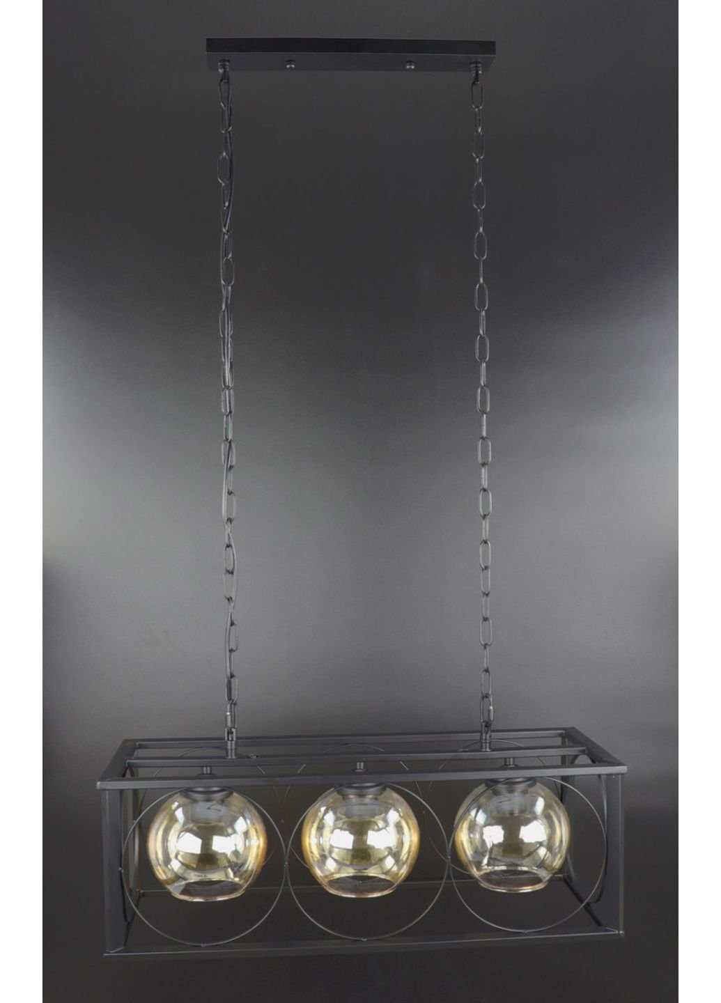 Люстра підвісна стельова в стилі LOFT (лофт) 9630/3 Чорний 35х24х62 см. Sunnysky (253629271)