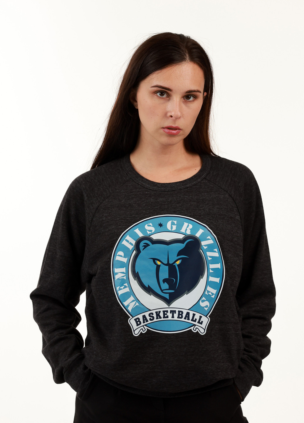 Темно-серый свитшот Blue 84 меланж без декора (359854783)