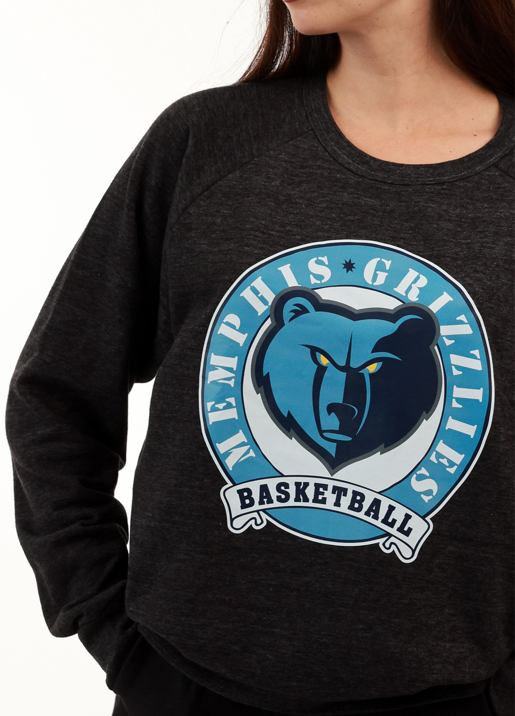 Темно-серый свитшот Blue 84 меланж без декора (359854783)