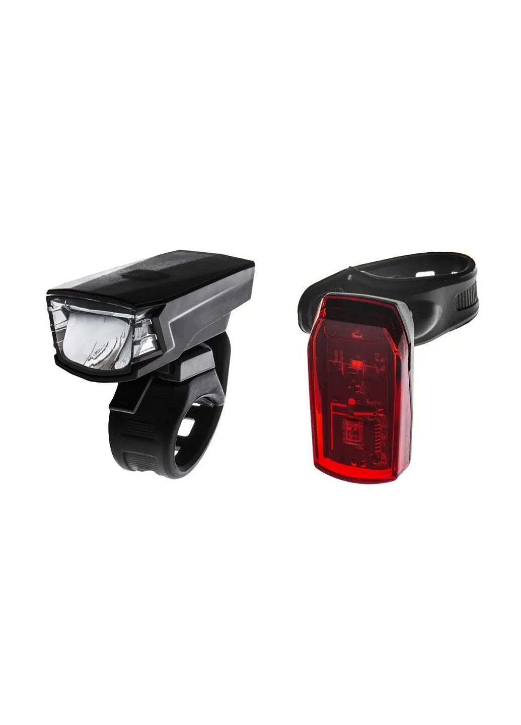 Комплект велосипедного світла переднє та заднє світло освітлення ліхтар 2 режими роботи USB водонепроникний (22390-Нов) Unbranded (253496955)