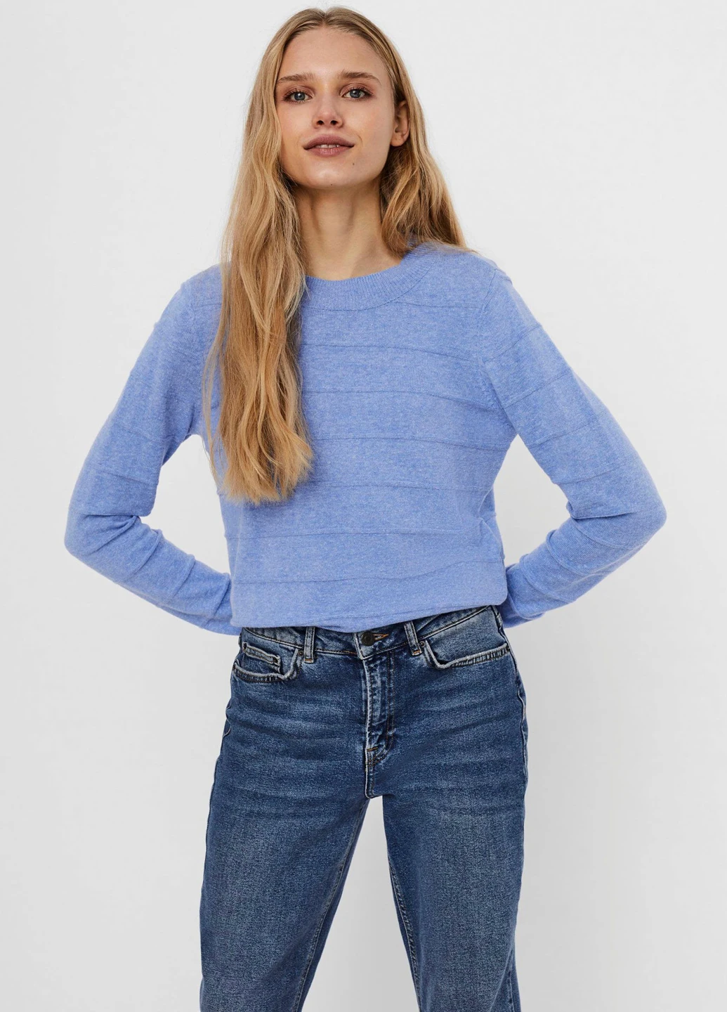 Світло-синій демісезонний светр Vero Moda