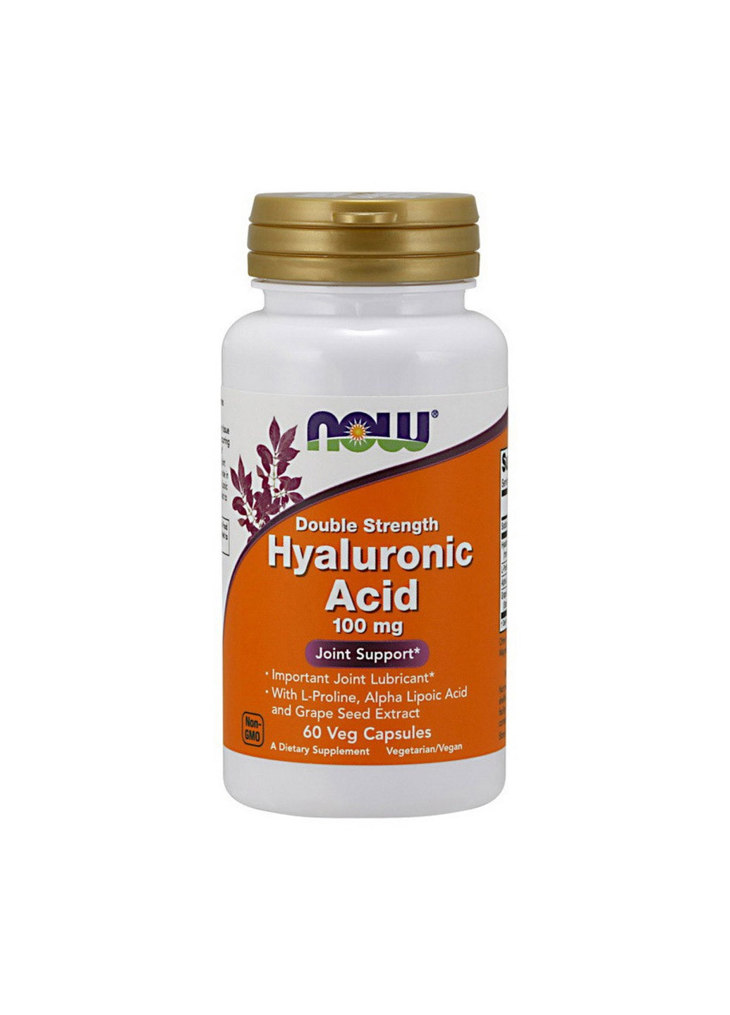 Гиалуроновая кислота Hyaluronic Acid 100 мг (60 капсул) нау фудс Now Foods (255410365)
