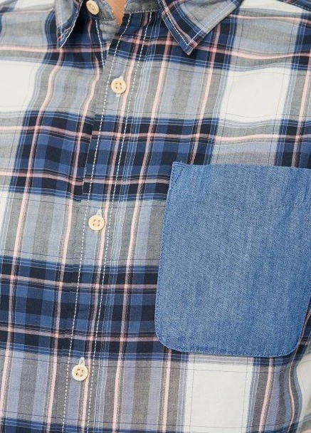 Сорочка демісезон,синій в кольорову клітку, JACK&JONES (254698536)