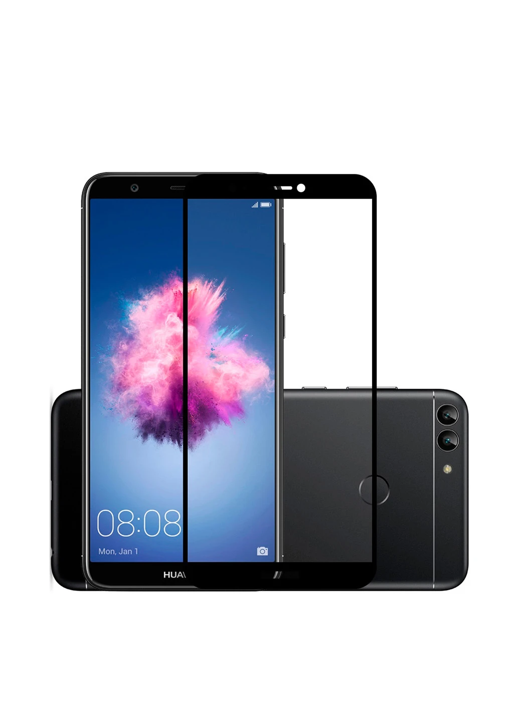 Защитное стекло с рамкой для Huawei P Smart (black) CAA (96874641)