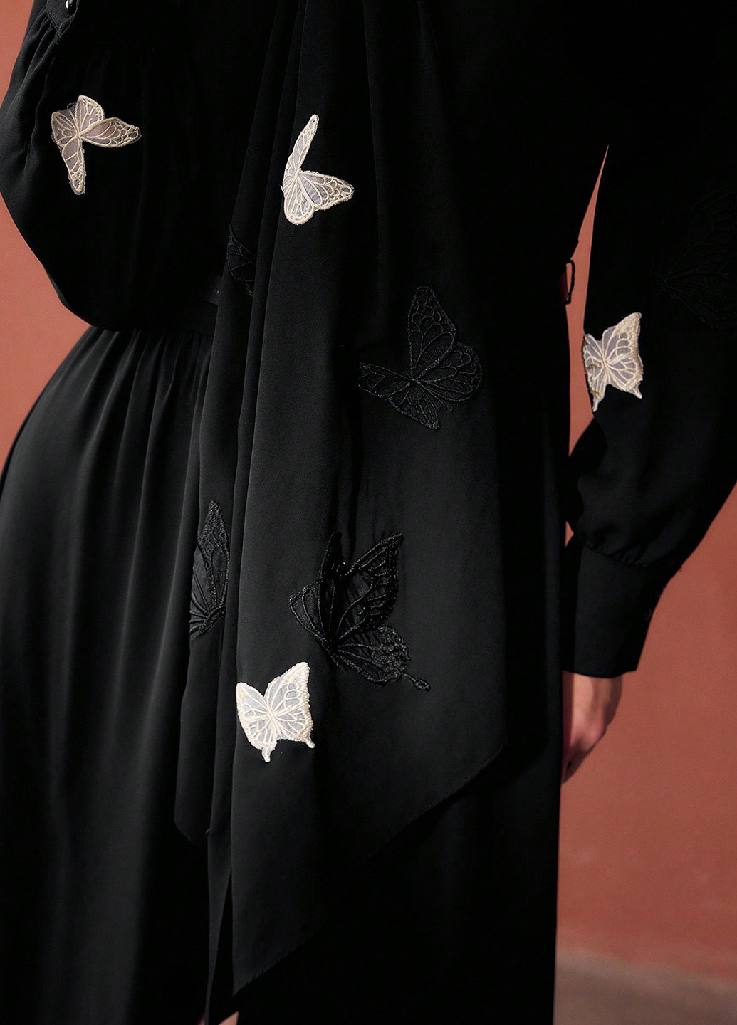 Чорна вечірня, кежуал сукня SHEIN однотонна