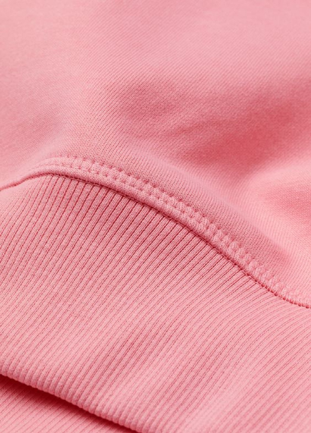 Свитшот H&M - крой однотонный розовый кэжуал - (196247327)