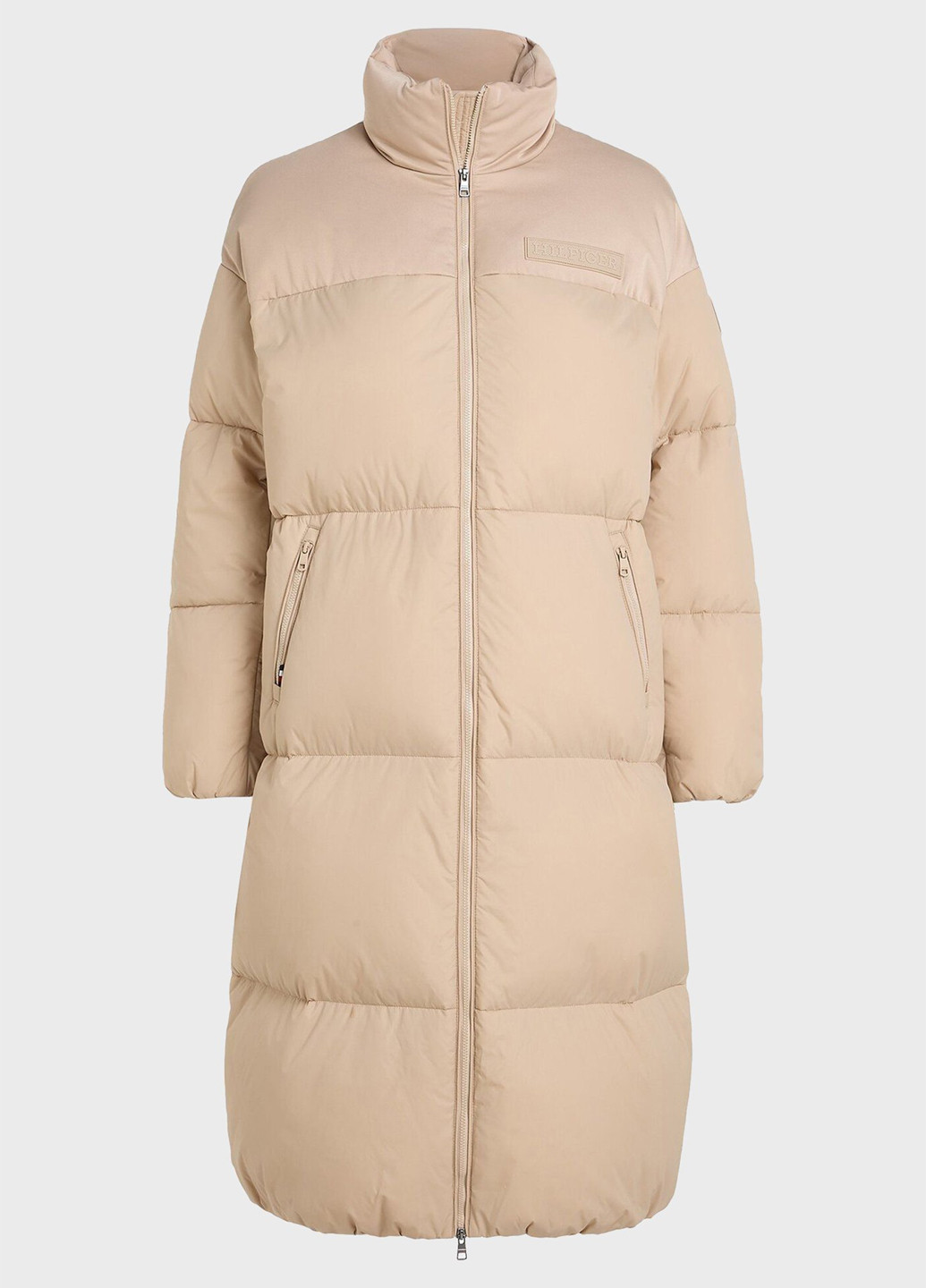 Бежевая зимняя куртка куртка-пальто Tommy Hilfiger