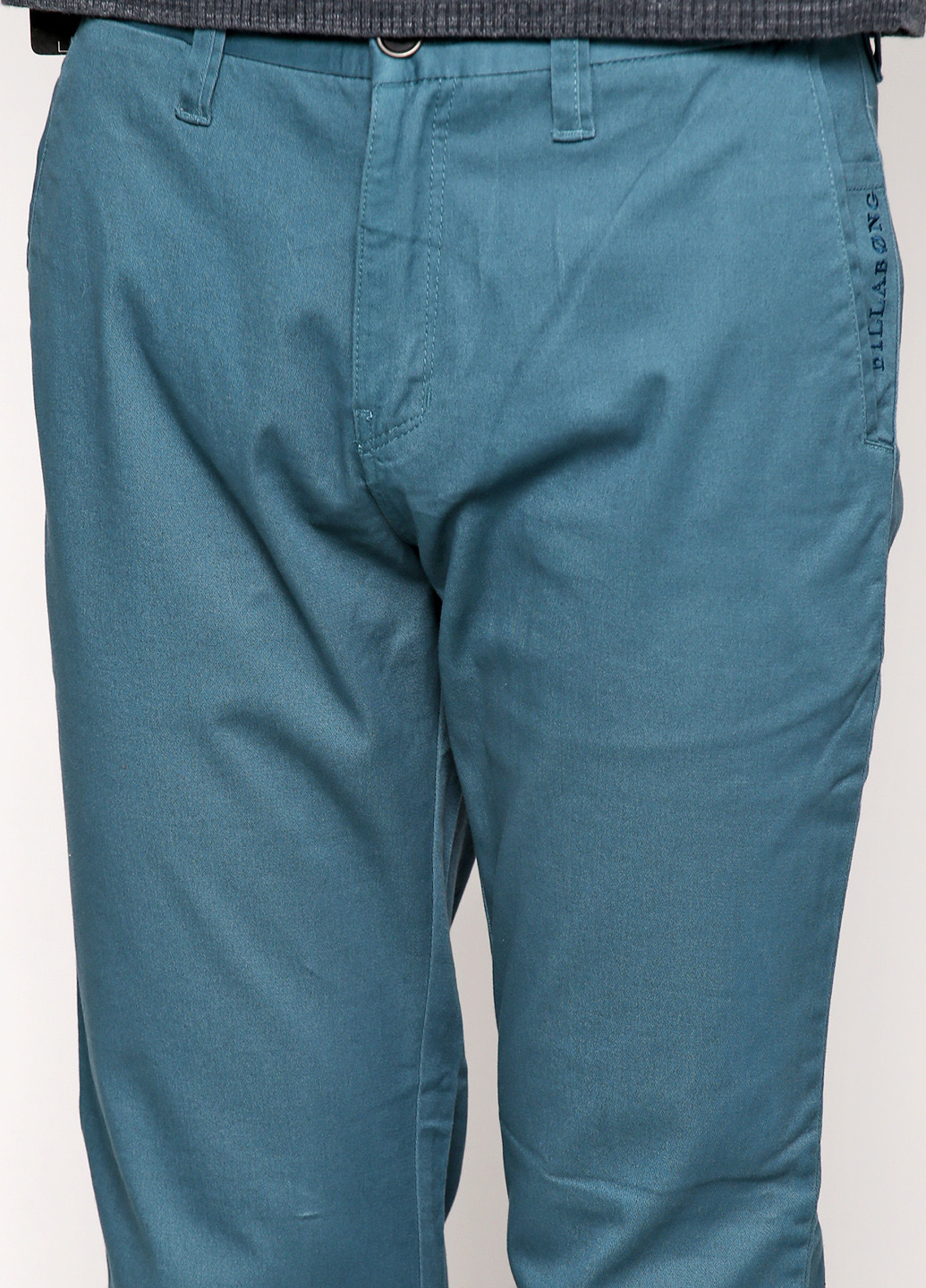 Темно-бирюзовые кэжуал демисезонные со средней талией брюки Billabong