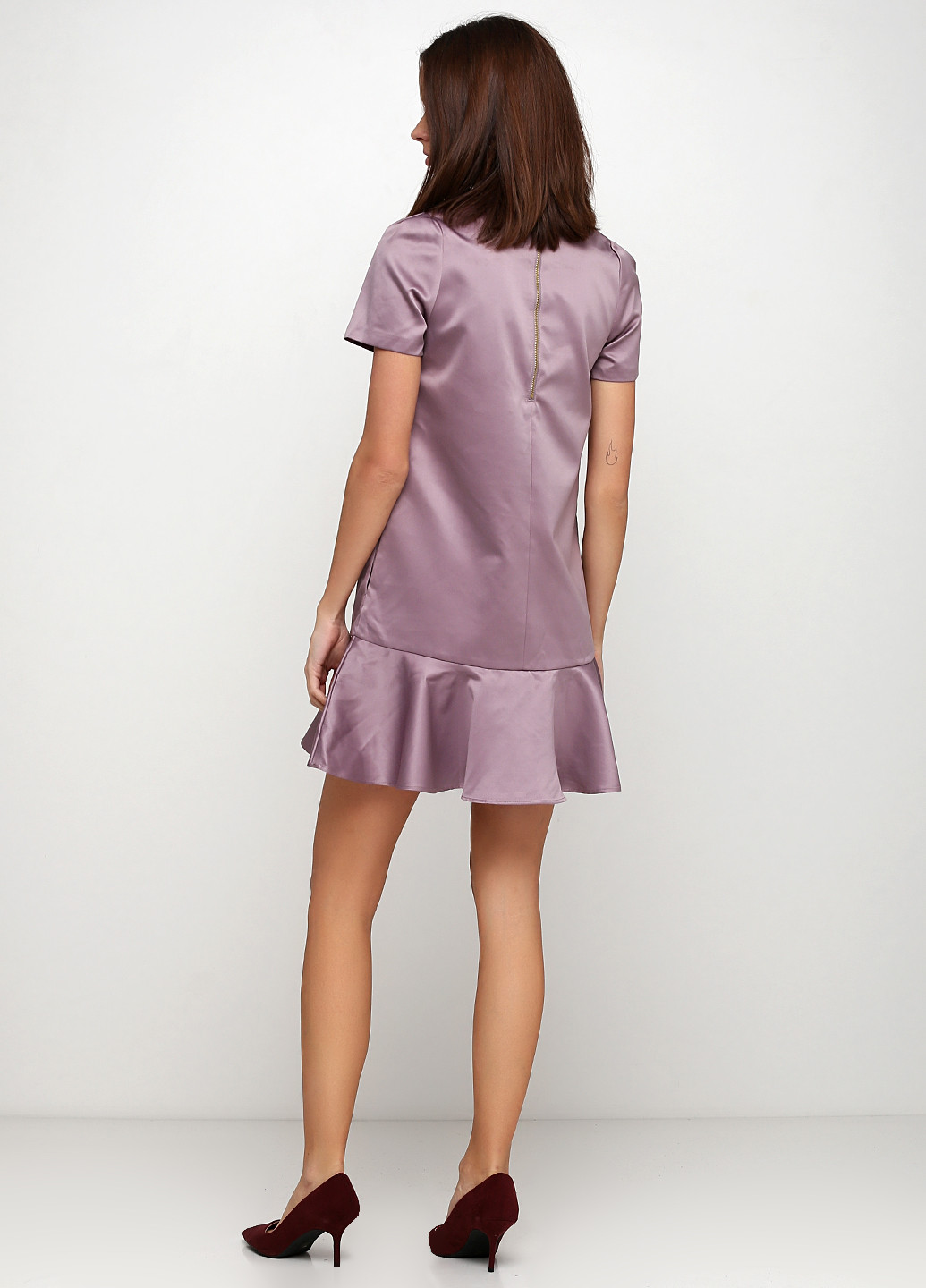 Лиловое кэжуал платье H&M однотонное