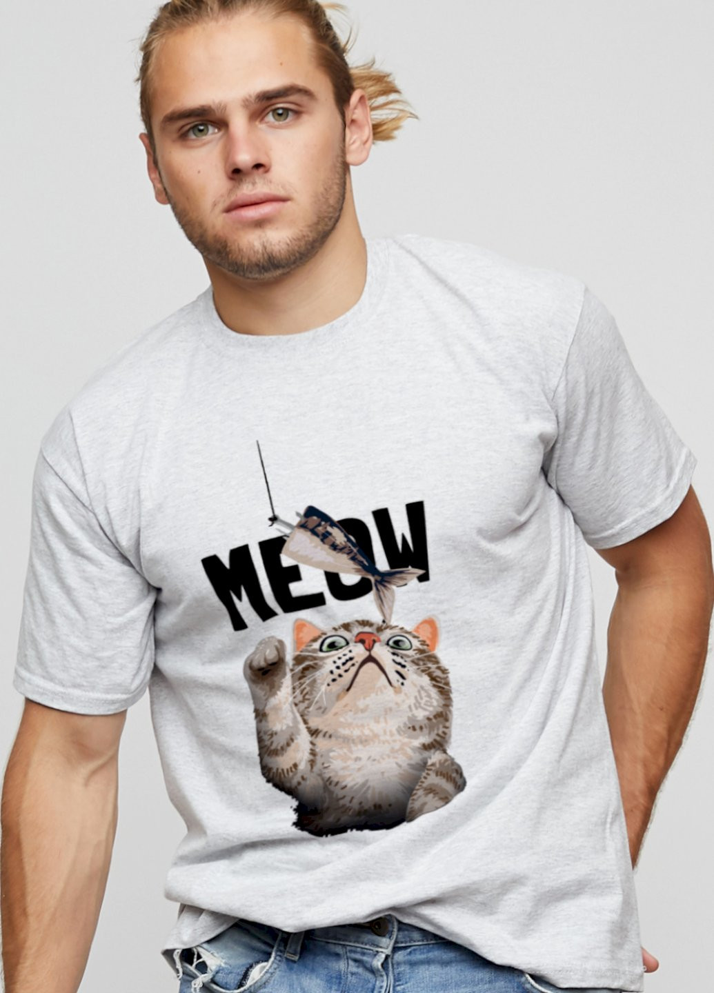 Сіра футболка чоловіча basic YAPPI