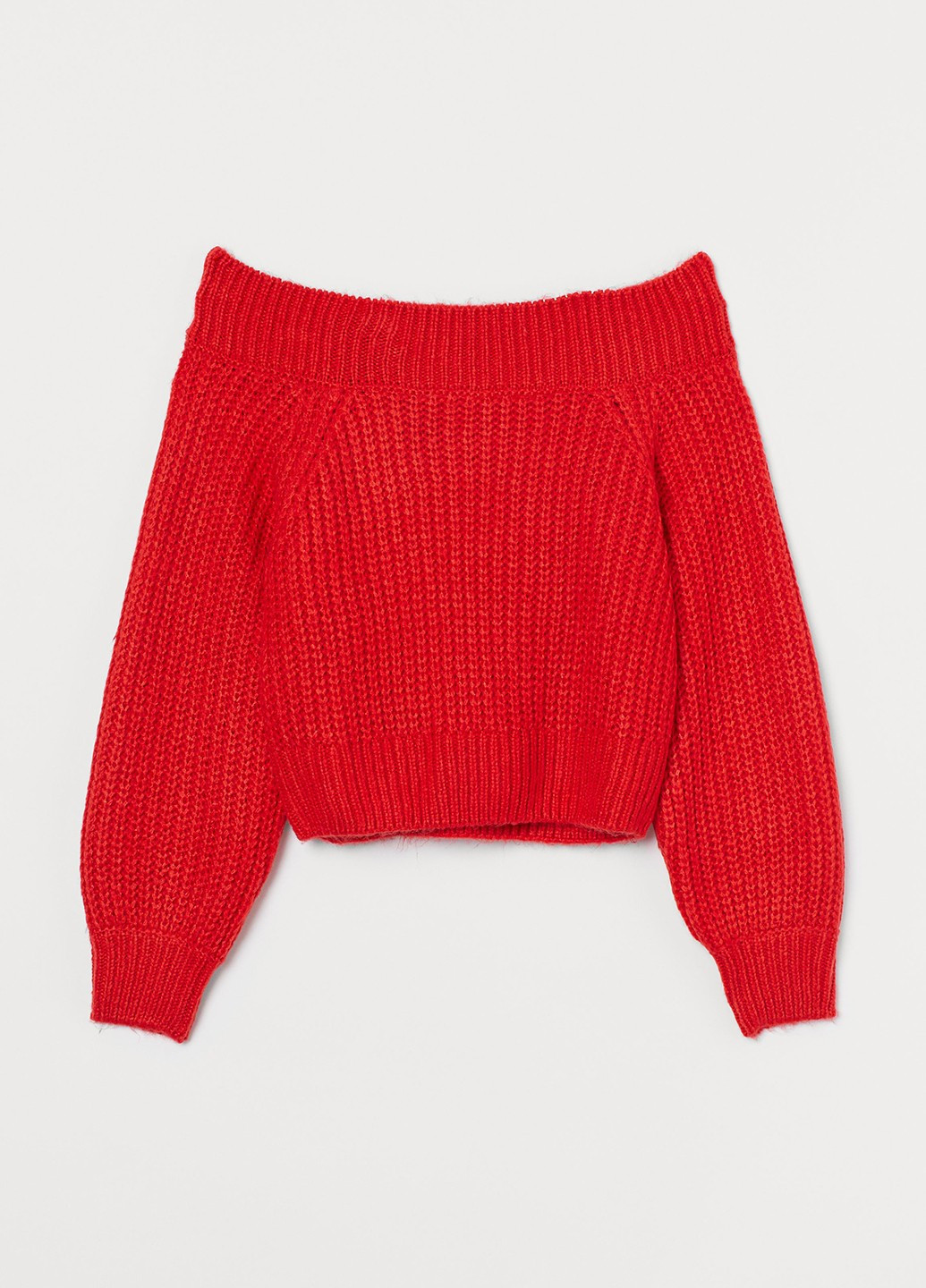 Красный зимний свитер H&M