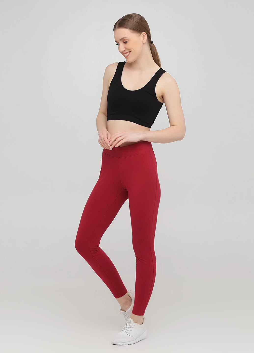 Красные демисезонные леггинсы спорт Old Navy