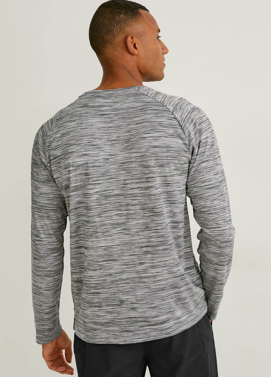 Лонгслів C&A меланж сірий спортивні, кежуали поліестер, трикотаж