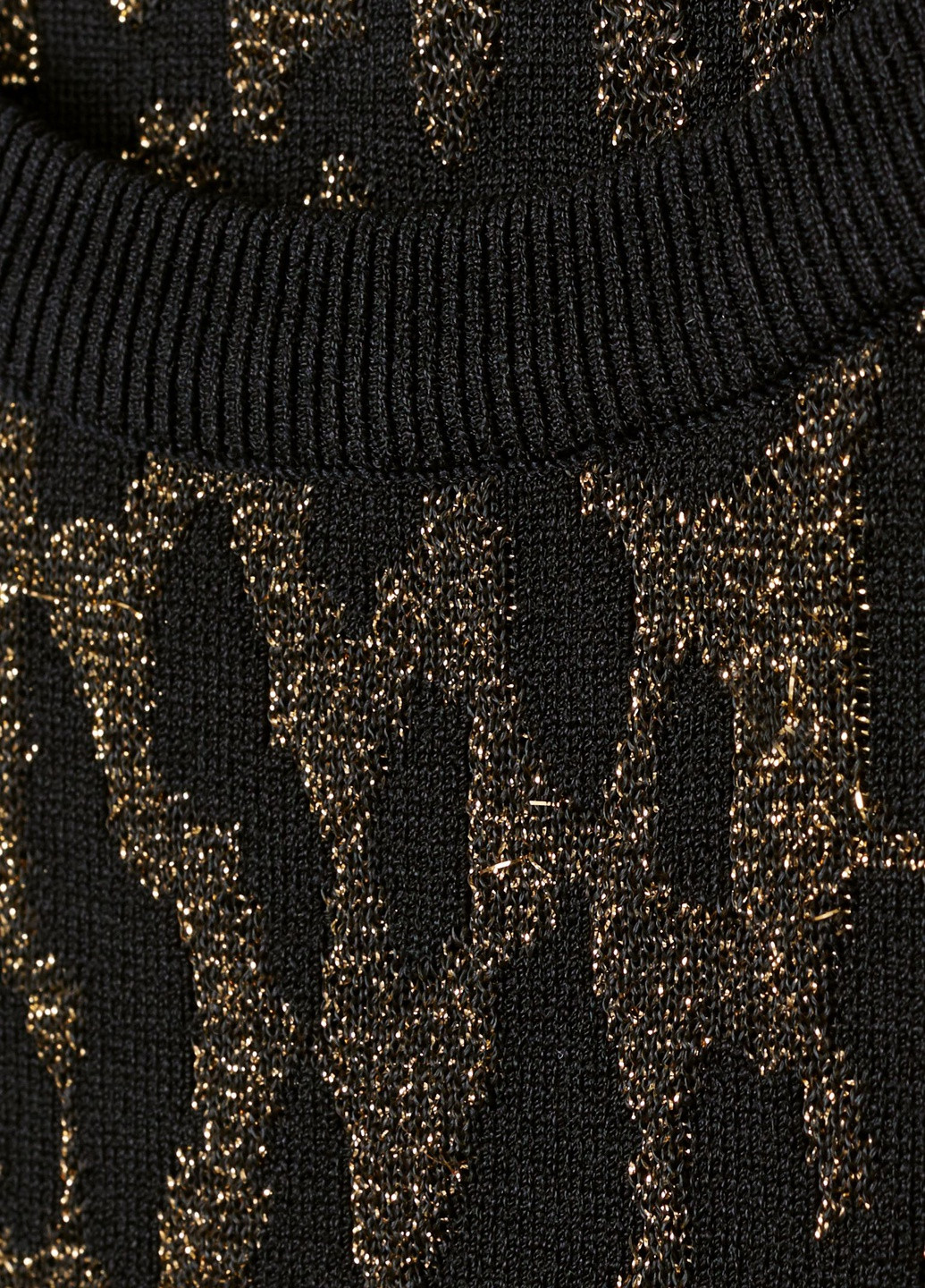 Чорна повсякденний в'язане плаття H&M леопардовий