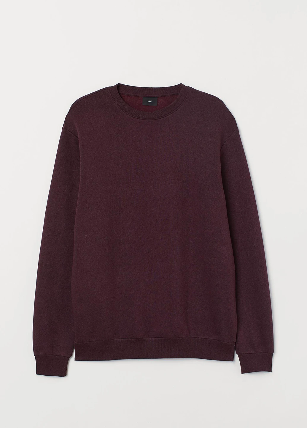 Сливовый свитшот H&M однотонный без декора (247320229)