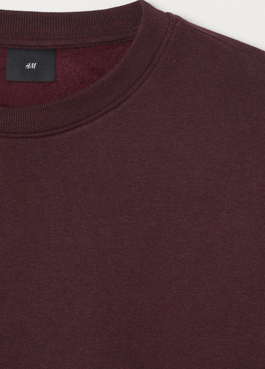 Сливовый свитшот H&M однотонный без декора (247320229)