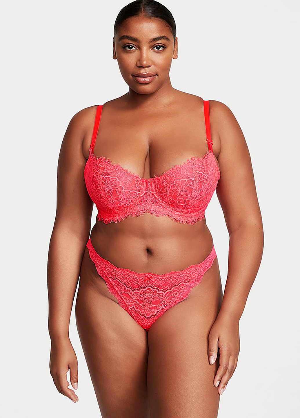 Рожевий демісезонний комплект (бюстгалтер, труси) Victoria's Secret