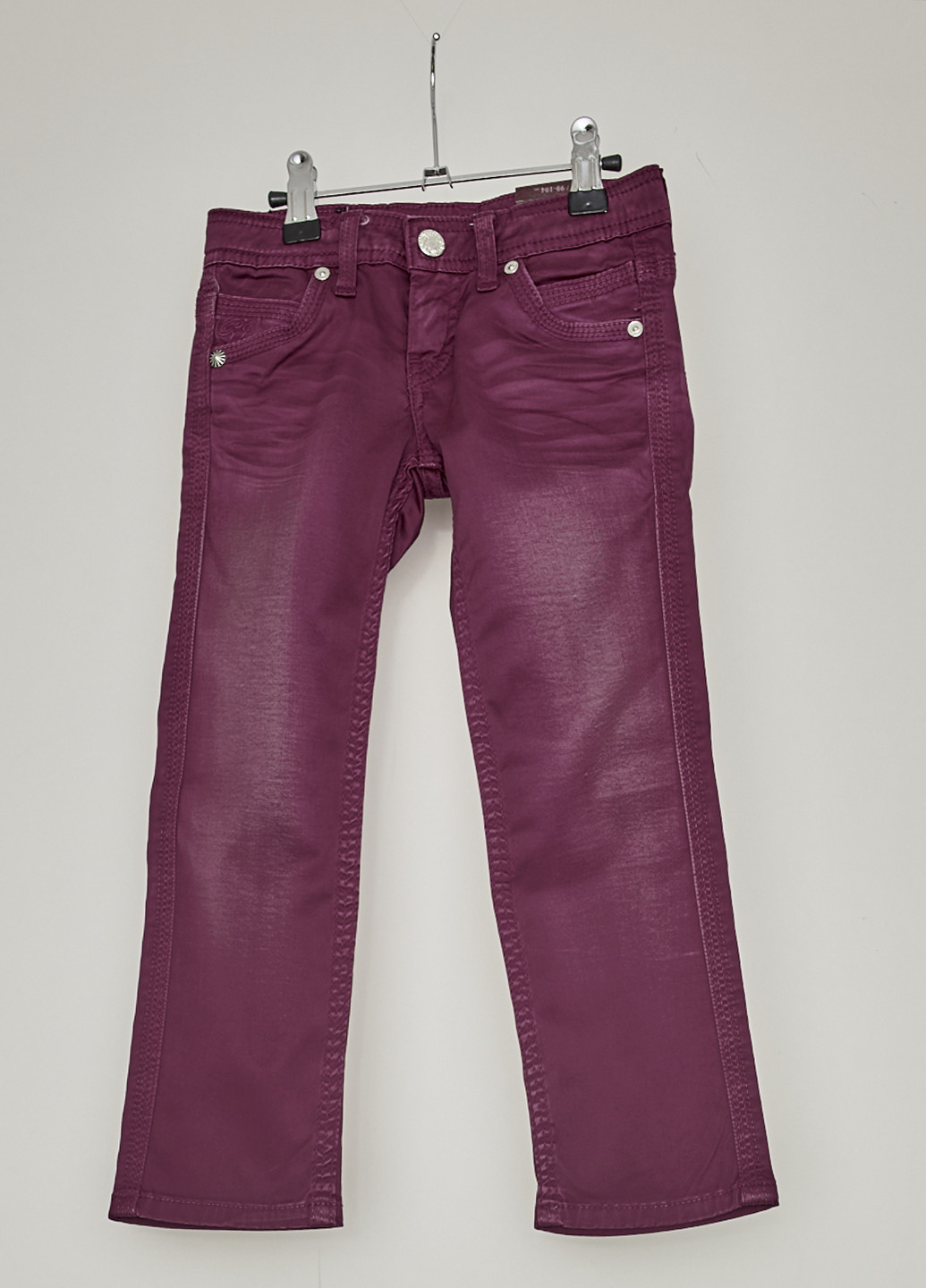 Малиновые джинсовые демисезонные зауженные брюки Pepe Jeans