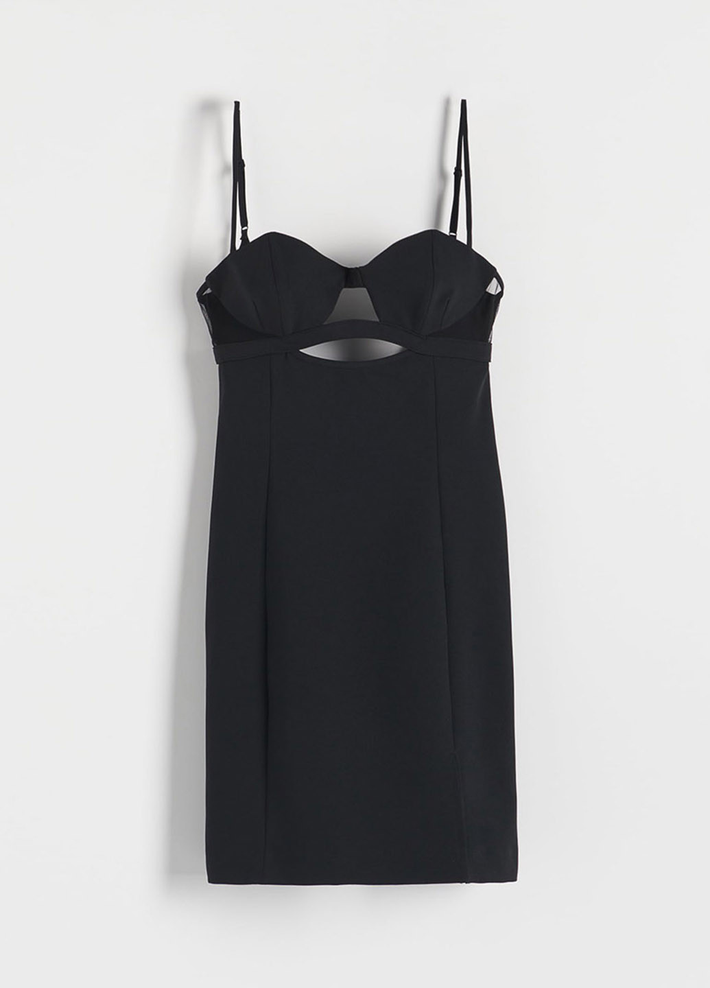 Черное кэжуал платье платье-комбинация Reserved однотонное