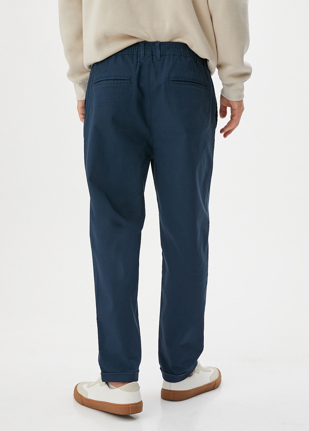 Синие кэжуал демисезонные прямые брюки KOTON