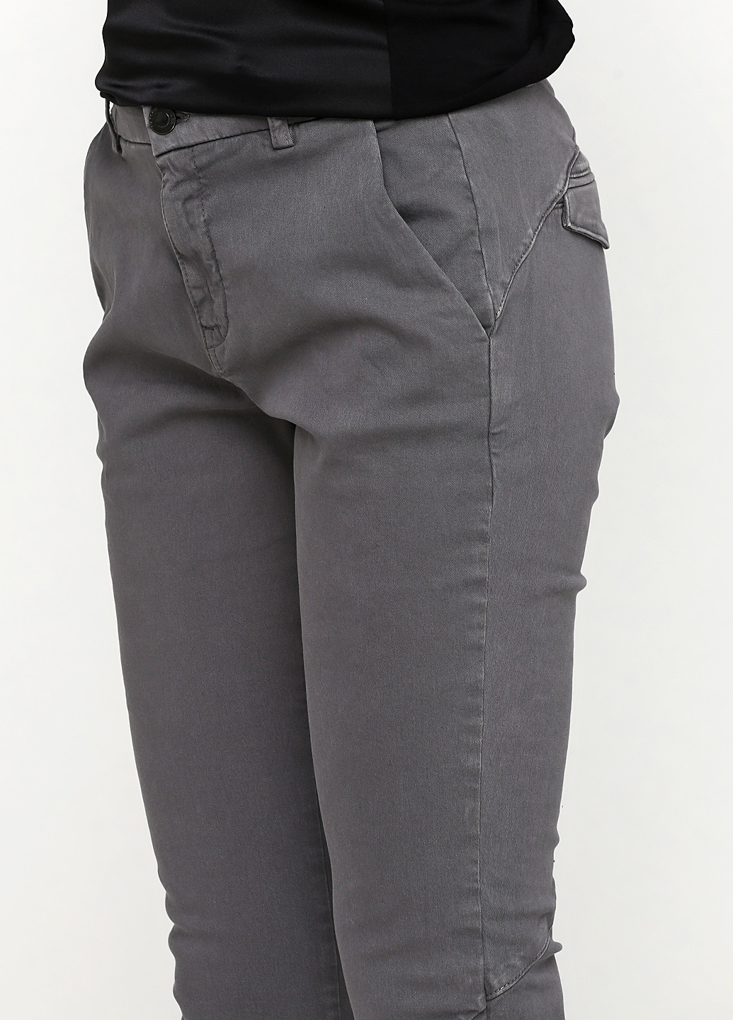 Серые кэжуал демисезонные зауженные брюки IVY