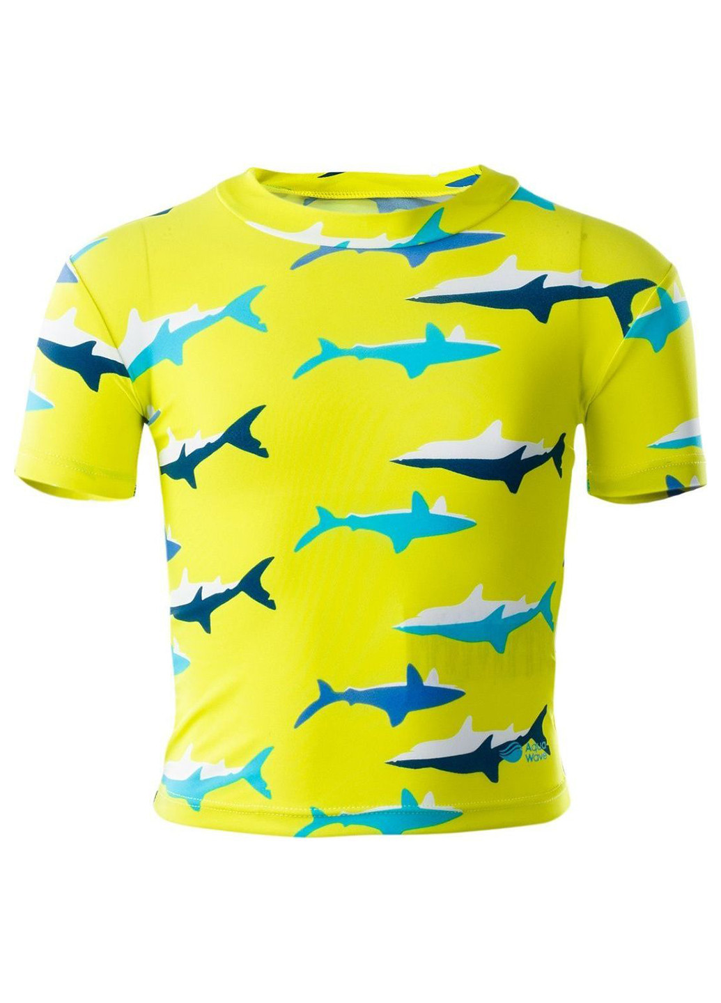 Желтая летняя футболка с коротким рукавом AquaWave