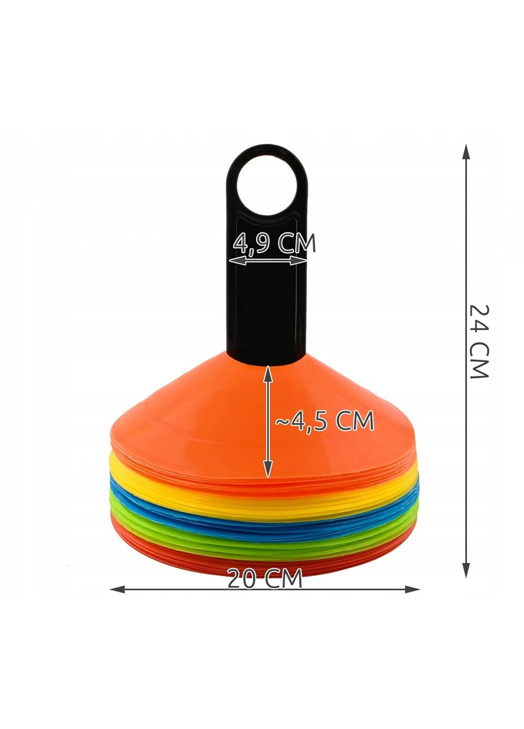 Спортивні конуси 20х4,5 см 4FIZJO (253006832)